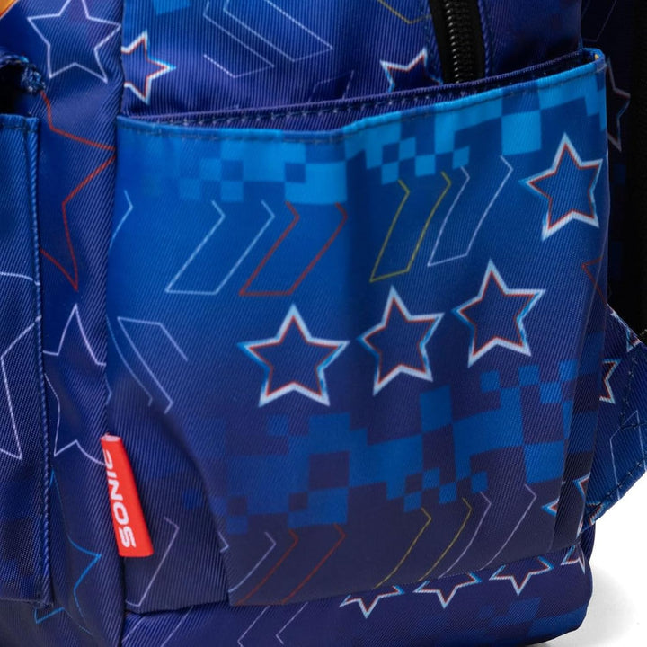 Wondapop SEGA Sonic the Hedgehog Backpack, 15.5 Inch Character Backpack with Padded Shoulder Straps, 14 Inch Laptop &amp; Tablet Compartment, Hidden Security Pocket, Side Pockets