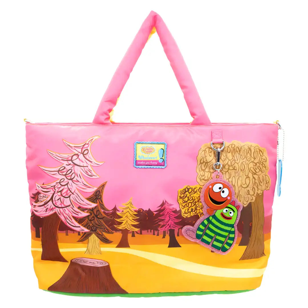 Whatever Makes You Happy Yo Gabba Gabba Lands Double Sided Puffy Tote Bag