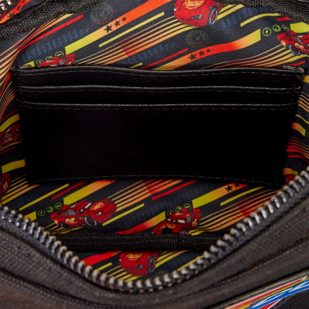Loungefly Disney Pixar Cars 20th Anniversary Piston Cup Sling Crossbody Bag