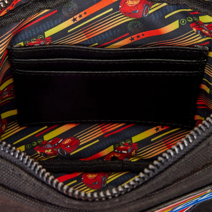 Loungefly Disney Pixar Cars 20th Anniversary Piston Cup Sling Crossbody Bag