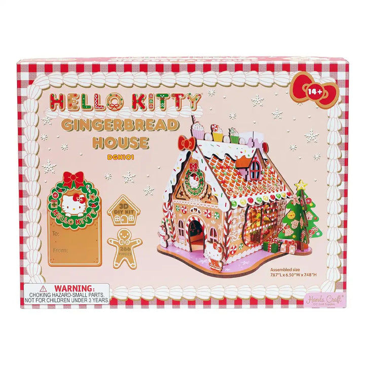 Hands Craft Hello Kitty Gingerbread House Wooden Puzzle Kit