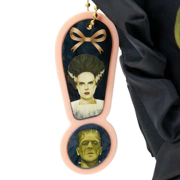 Whatever Makes You Happy Universal Monsters Coquette Frankie &amp; Bride Oversized Heart Tote Bag