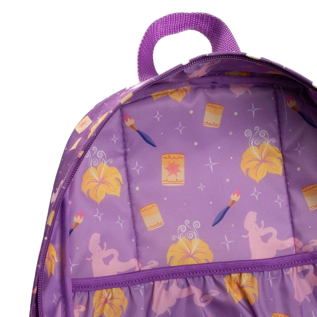 Wondapop Disney Princess Rapunzel Backpack 16” – Tangled Backpack with Laptop Sleeve, Front Pocket &amp; Side Pockets, Classic Disney Bookbag for School, Travel &amp; Everyday Use