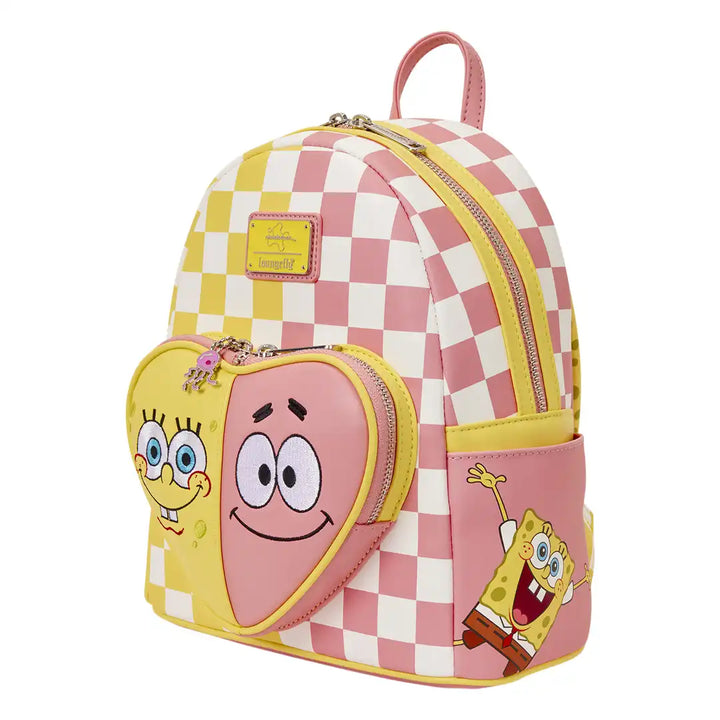 Loungefly Nickelodeon SpongeBob SquarePants &amp; Patrick Star Checkered Mini Backpack