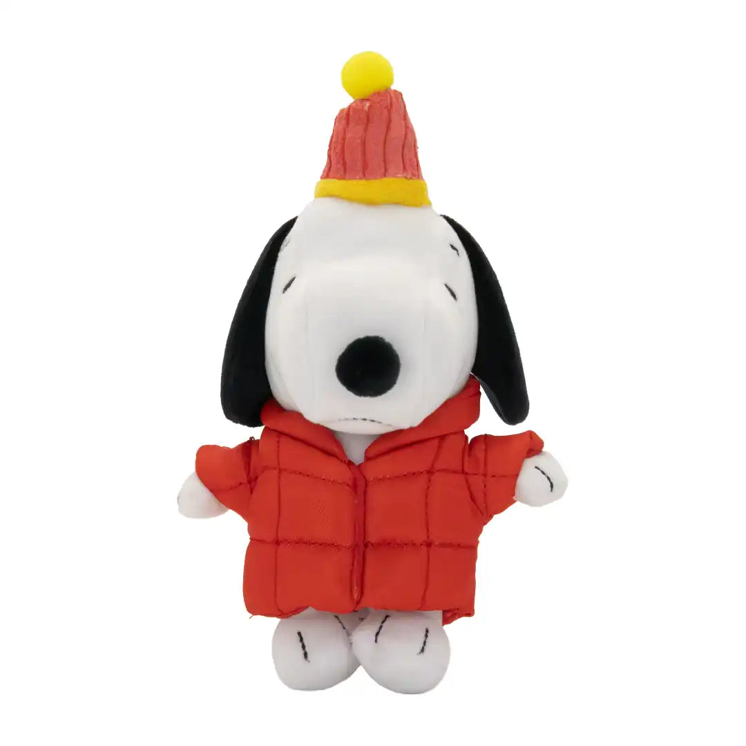 Whatever Makes You Happy Peanuts Snoopy Puffer Jacket Mystery Box Plush Bag Charms