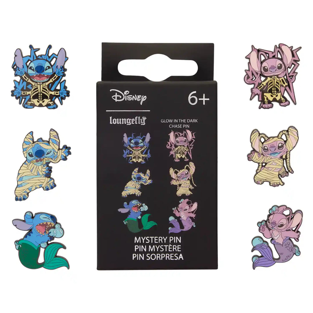 Loungefly Disney Stitch &amp; Angel Halloween Costumes Mystery Box Pin
