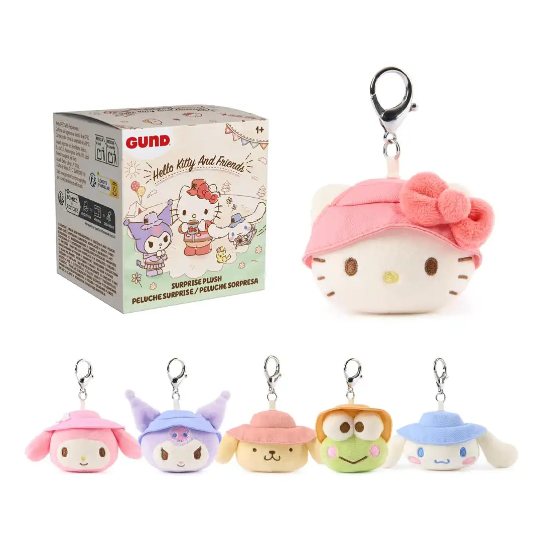 GUND Sanrio Hello Kitty and Friends Camping Surprise 3.5" Plush Keychain Blind Box