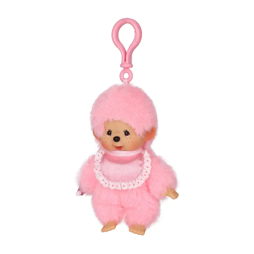 Monchhichi Light Pink Lace Satin Keychain