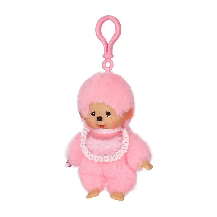 Monchhichi Light Pink Lace Satin Keychain
