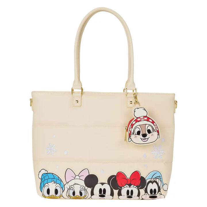 Loungefly Disney Mickey &amp; Friends Puff Quilt Tote Bag
