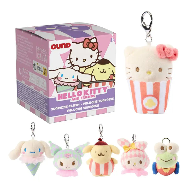 GUND Hello Kitty &amp; Friends 3-Inch Surprise Circus Plush Blind Box