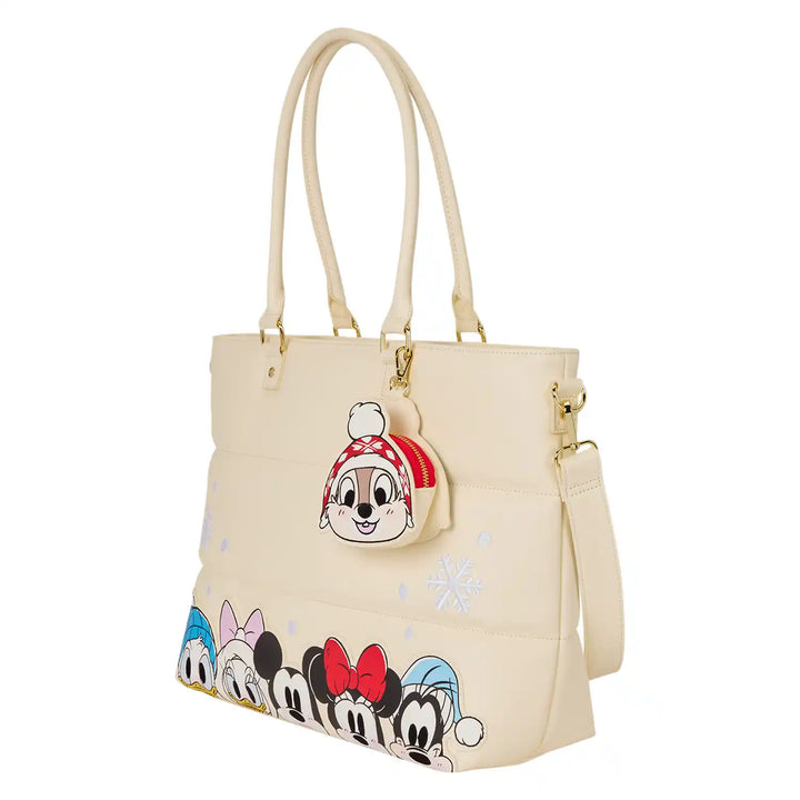Loungefly Disney Mickey &amp; Friends Puff Quilt Tote Bag