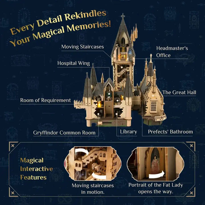 Puremind Harry Potter Hogwarts The Great Hall Wooden Construction Craft Set