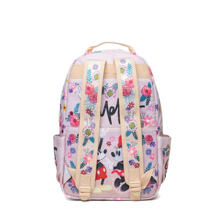 Wondapop Disney Mickey &amp; Minnie “Happy” 15.5” Nylon Backpack, Kids School Bag with Laptop Sleeve &amp; Pockets