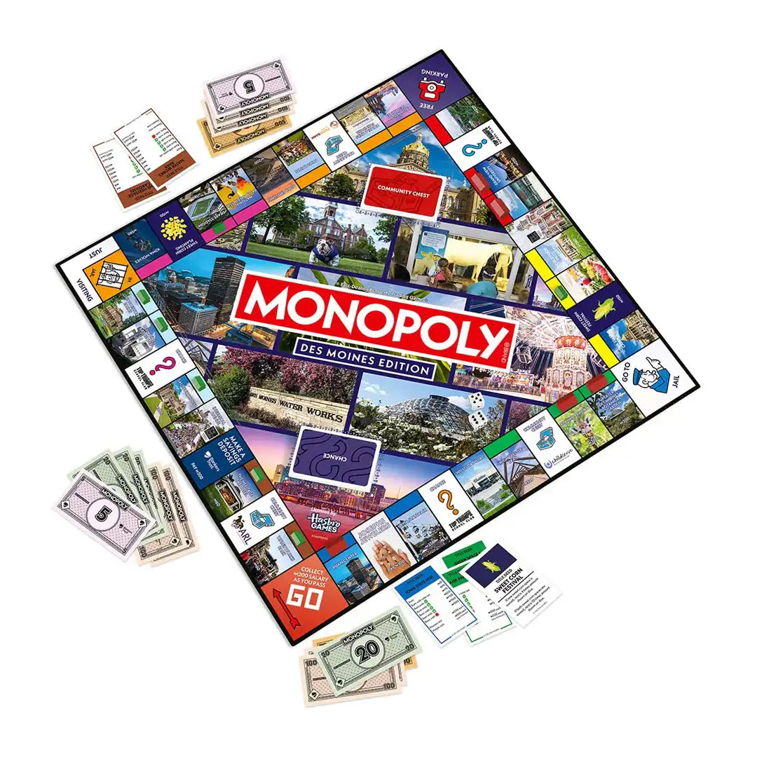 Hasbro Monopoly Des Moines, IA Edition