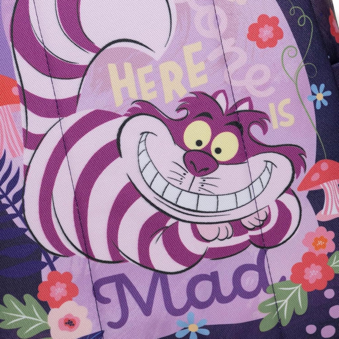 Wondapop Disney Alice in Wonderland Cheshire Cat Backpack 16” School Backpack with Laptop Sleeve, Front Pocket &amp; Side Pockets, Bookbag for Kids and Teens