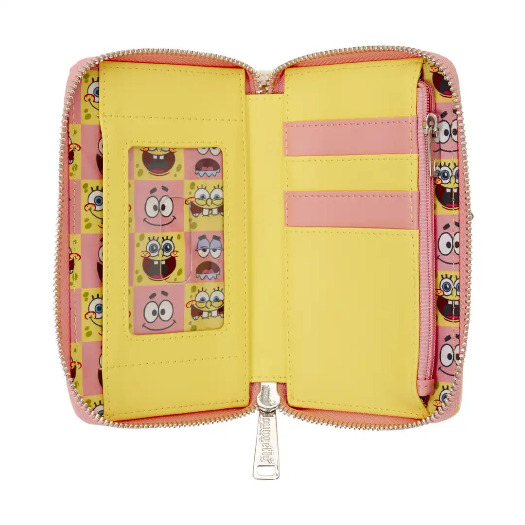 Loungefly Nickelodeon SpongeBob SquarePants &amp; Patrick Star Checkered Zip Around Wallet