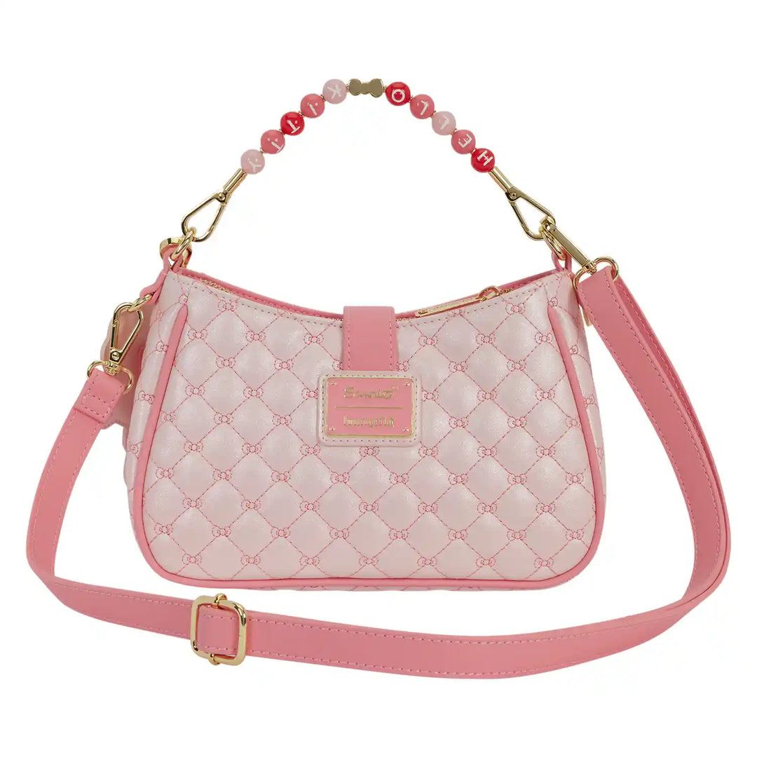 Loungefly Sanrio Hello Kitty Quilted Crossbody Bag with Beaded Handle &amp; Bag Charm