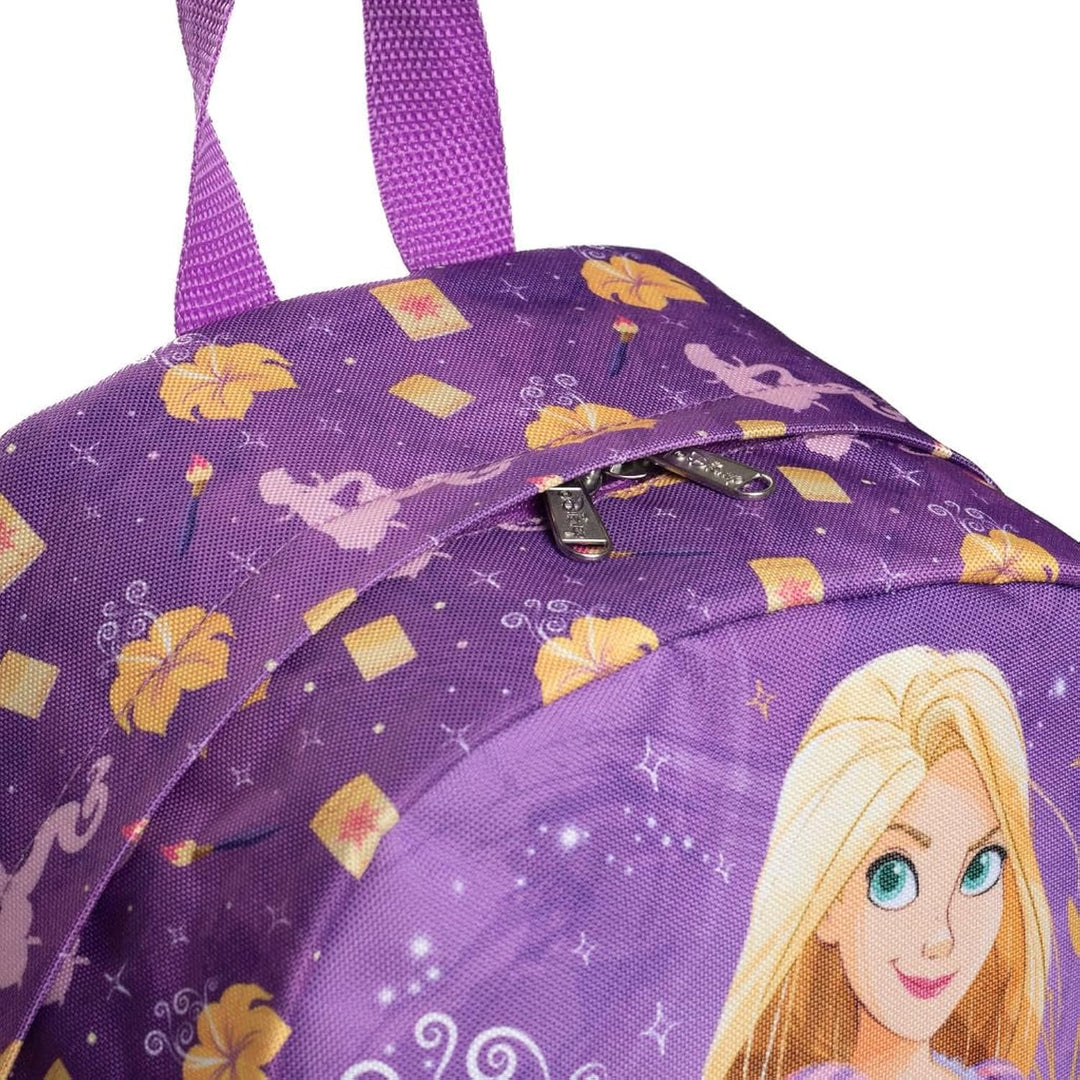 Wondapop Disney Princess Rapunzel Backpack 16” – Tangled Backpack with Laptop Sleeve, Front Pocket &amp; Side Pockets, Classic Disney Bookbag for School, Travel &amp; Everyday Use