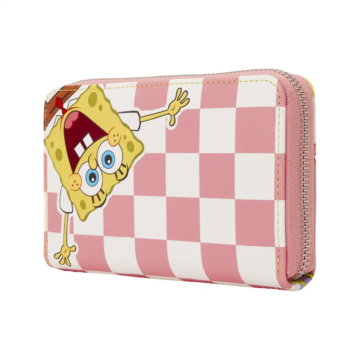 Loungefly Nickelodeon SpongeBob SquarePants &amp; Patrick Star Checkered Zip Around Wallet