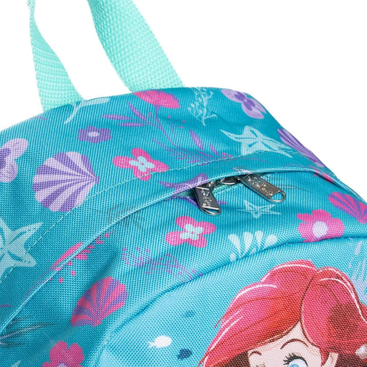 Wondapop Disney Princess Ariel Backpack 16” Girls School Backpack with Laptop Sleeve, Front Pocket &amp; Side Pockets, The Little Mermaid Bookbag for Kids