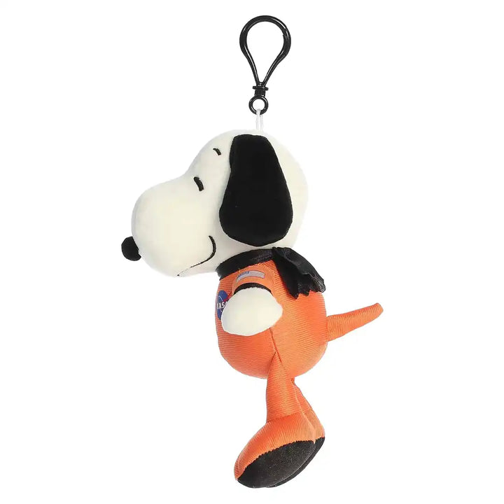 Aurora Adorable Palm Pals Peanuts 7" Orange Spacesuit Snoopy Clip-On Plush