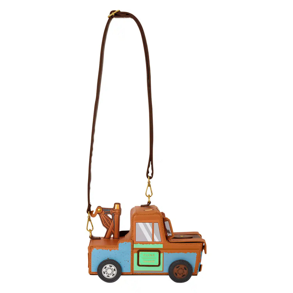 Loungefly Disney Pixar Cars 20th Anniversary Mater Figural Crossbody Bag