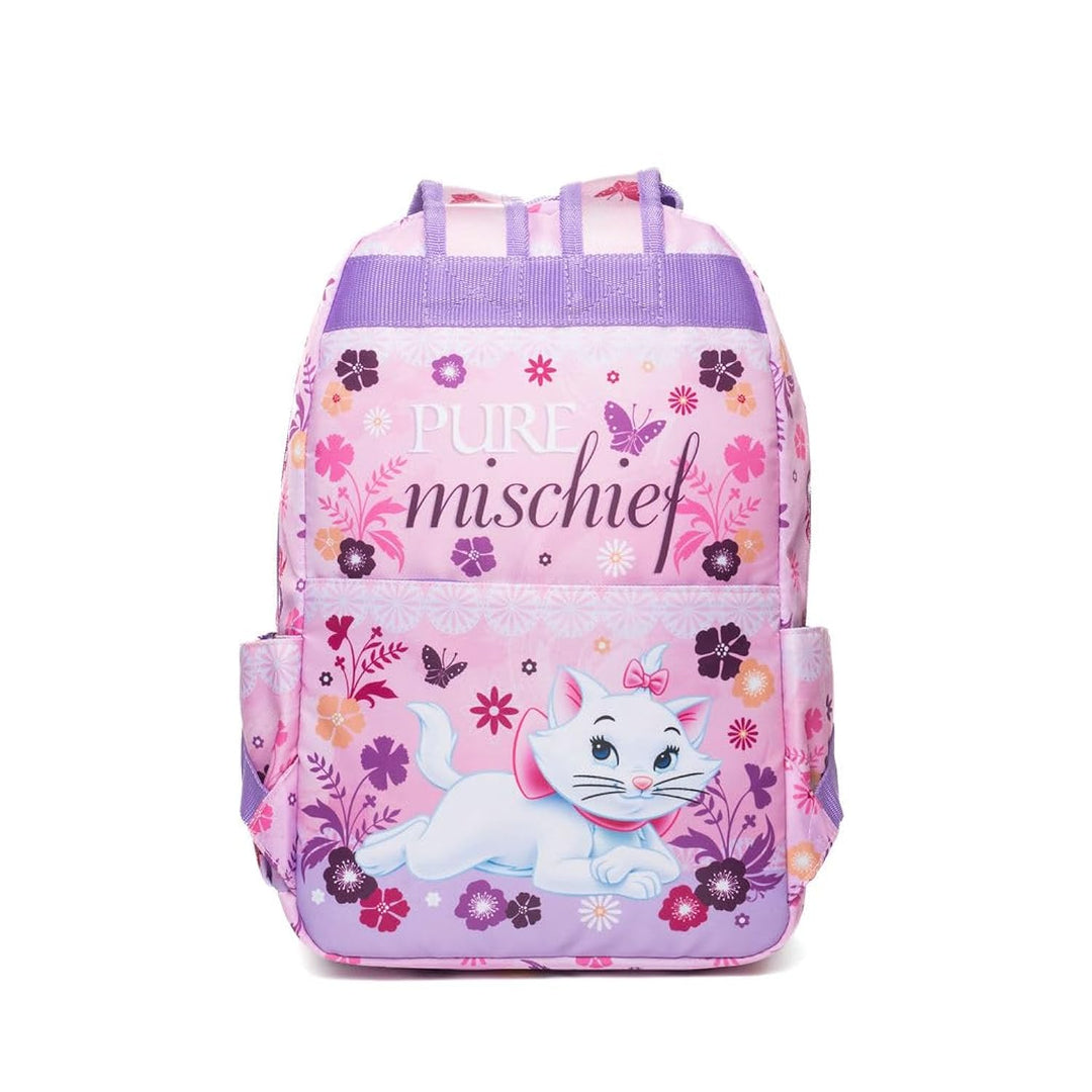 Wondapop Disney Aristocats Marie 15.5” Nylon Backpack, Pure Mischief, Kids School Bag with Laptop Sleeve &amp; Pockets