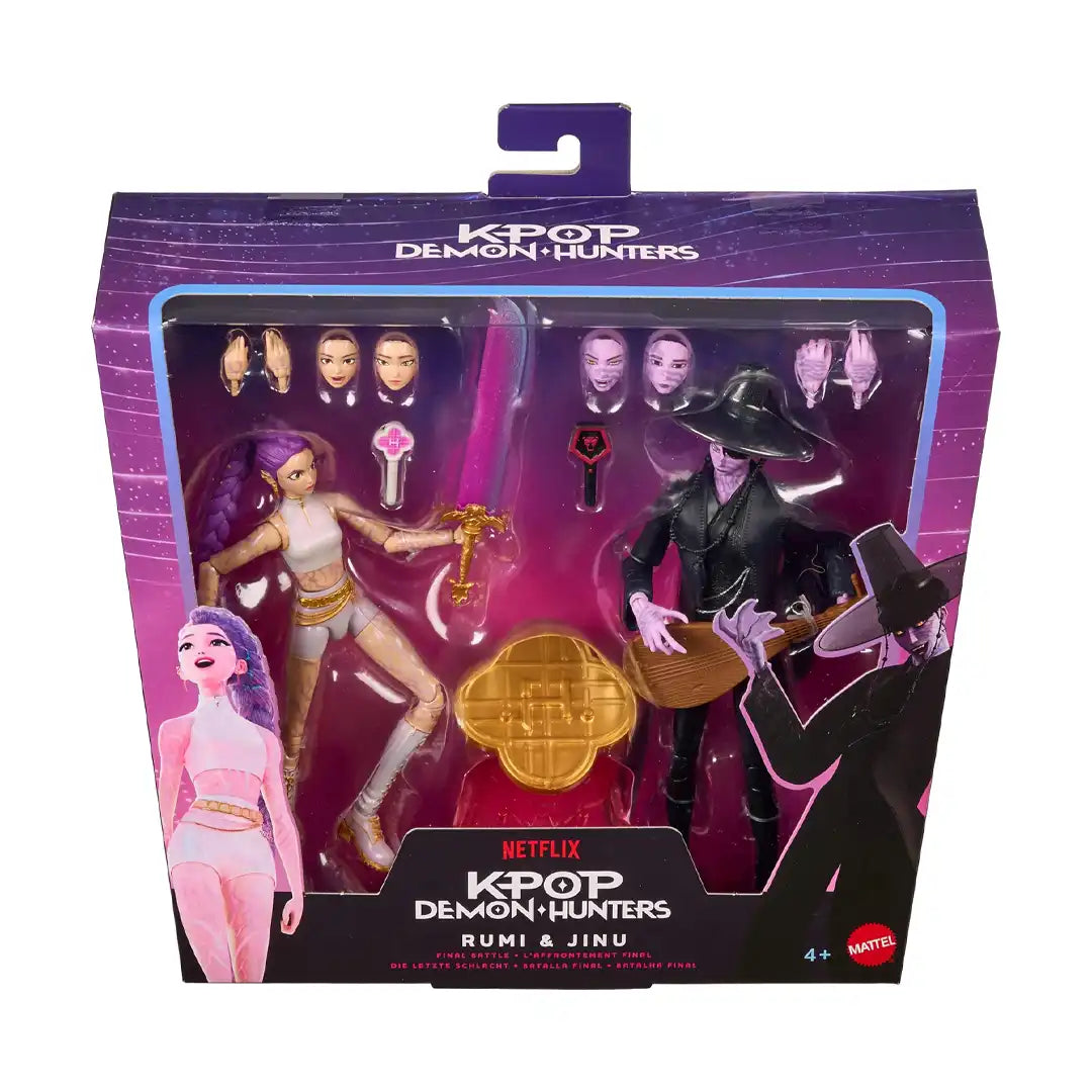 Mattel Kpop Demon Hunters Rumi &amp; Jinu Final Battle Action Figure Set