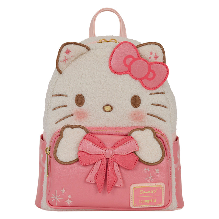 Loungefly Sanrio Hello Kitty Holiday Plush &amp; Glitter Cosplay Mini Backpack