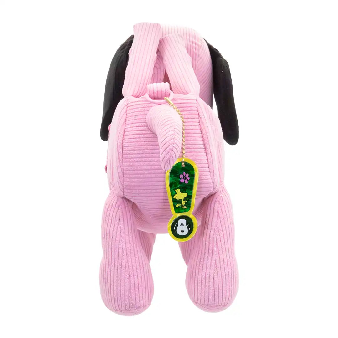 Whatever Makes You Happy Peanuts Sherbert Spring Snoopy Figural Corduroy Crossbody Bag