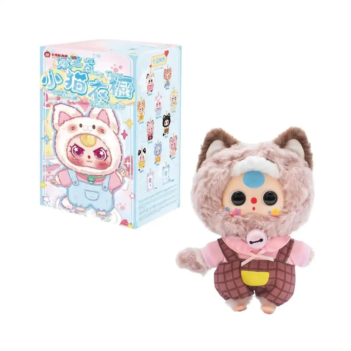 Cureplaneta Baby Three Kitten Wardrobe Plush Blind Box