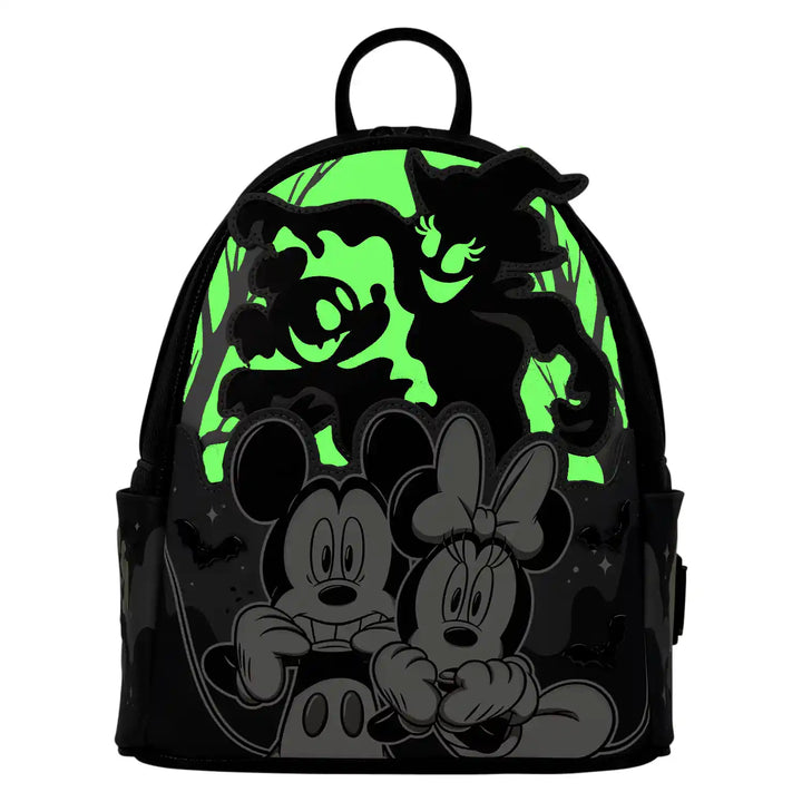 Loungefly Disney Mickey &amp; Minnie Ghost Light Up Glow Mini Backpack