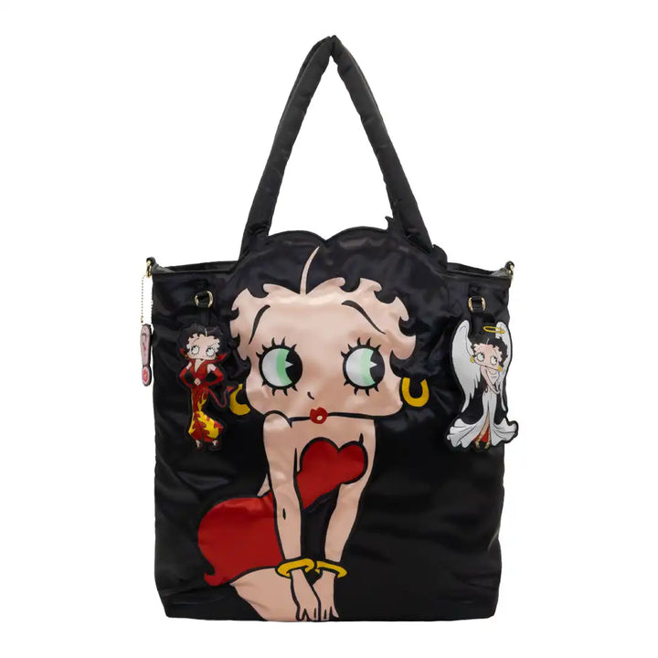 Whatever Makes You Happy Betty Boop Naughty Vs. Nice Oversized Tote Bag