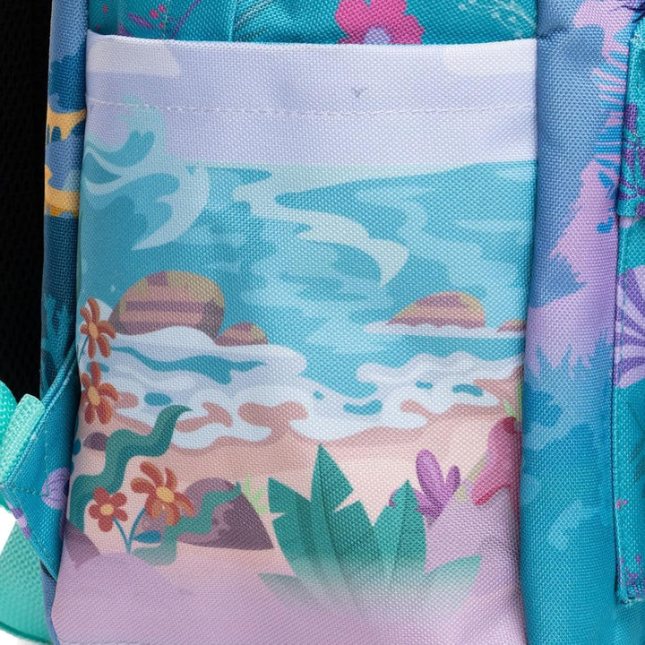 Wondapop Disney Princess Ariel Backpack 16” Girls School Backpack with Laptop Sleeve, Front Pocket &amp; Side Pockets, The Little Mermaid Bookbag for Kids
