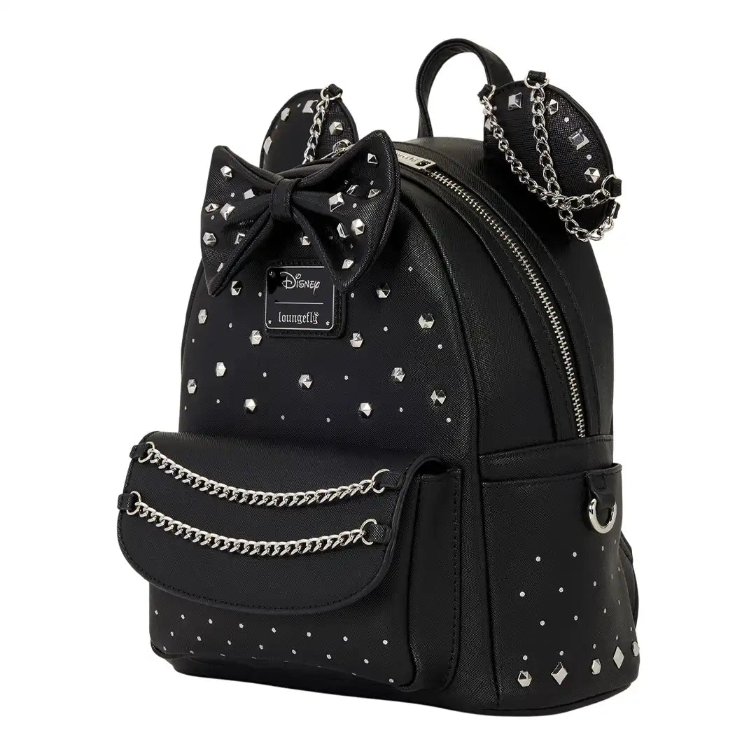 Loungefly Disney Minnie Mouse Studs &amp; Chains Mini Backpack