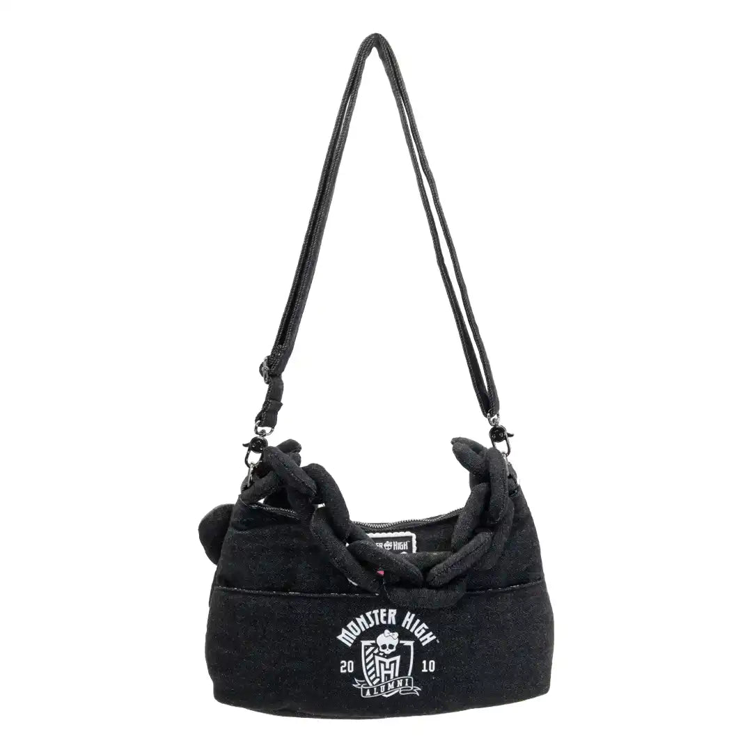 Whatever Makes You Happy Monster High Alumni Padded Denim Baguette Crossbody Bag