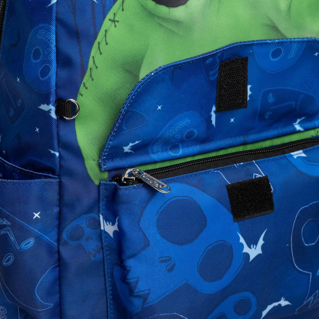 Wondapop Disney The Nightmare Before Christmas Oogie Boogie Nylon Backpack, Kids School Bag with Laptop Sleeve &amp; Pockets