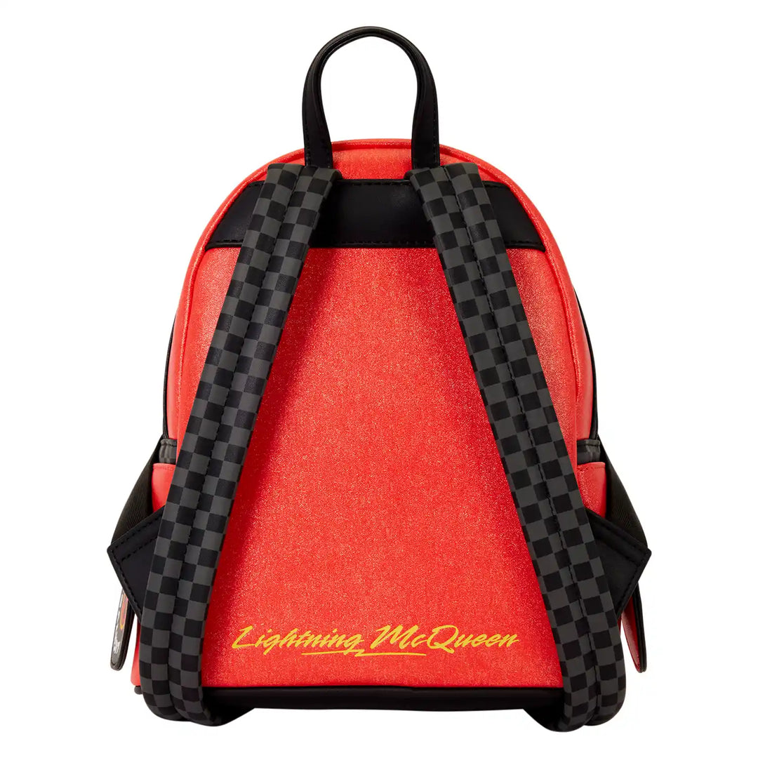 Loungefly Disney Pixar Cars 20th Anniversary Lightning McQueen Shimmer Light-Up Mini Backpack