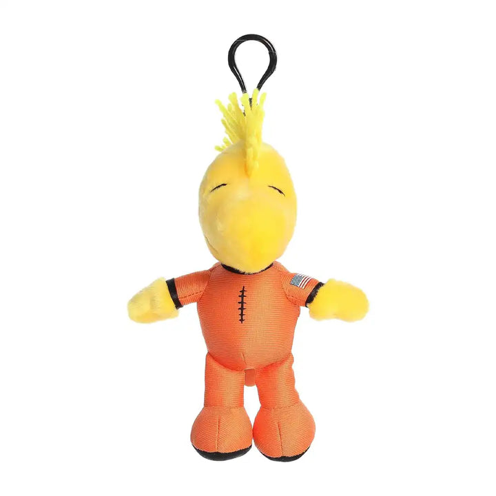 Aurora Adorable Peanuts 6.5" Orange Space Suit Woodstock Clip-On
