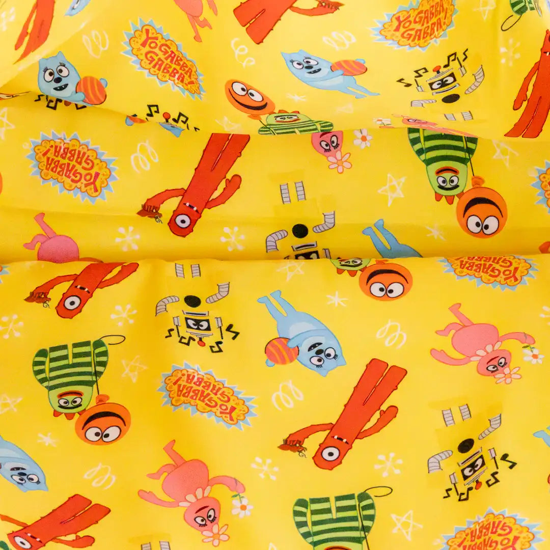 Whatever Makes You Happy Yo Gabba Gabba Lands Double Sided Puffy Tote Bag