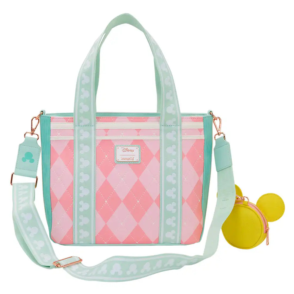 Loungefly Disney Mickey & Friends Tennis Tote Bag with Coin Bag