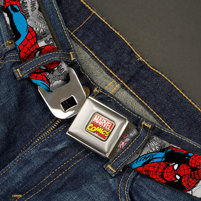 Marvel Comics The Amazing Spider-Man Stacked Comic Books/Action Poses Webbing Seatbelt Belt-lifestyle