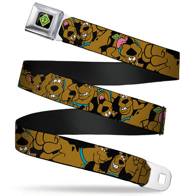 Scooby Doo Tag Full Color Black Yellow Blue Stacked CLOSE-UP Webbing Seatbelt Belt-FRONT