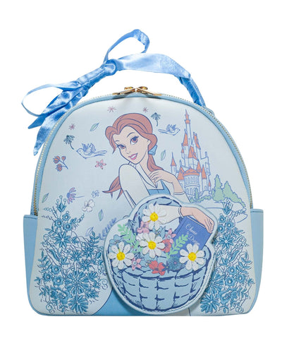 Danielle Nicole Disney Beauty and the Beast Belle Basket Backpack-FRONT
