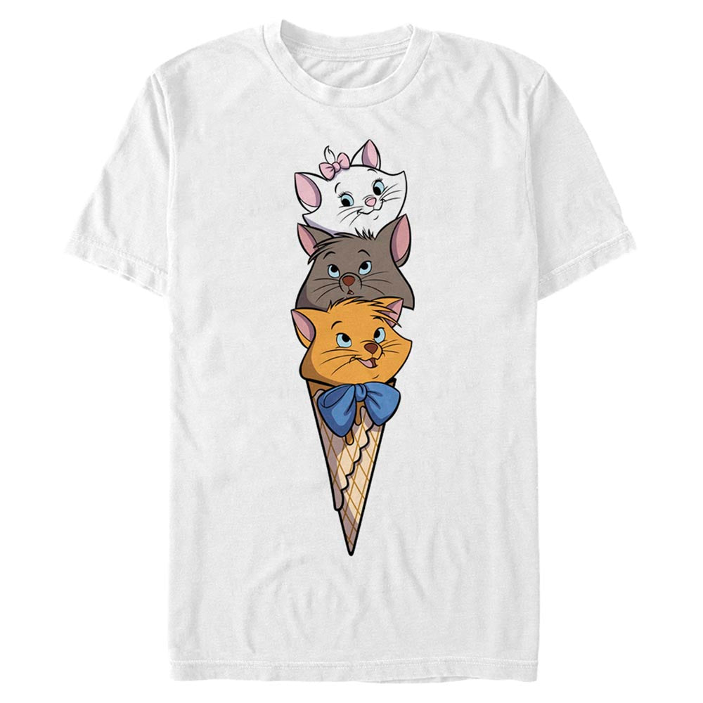 Mad Engine Disney The Aristocats Kitten Ice Cream Stack Men's T-Shirt