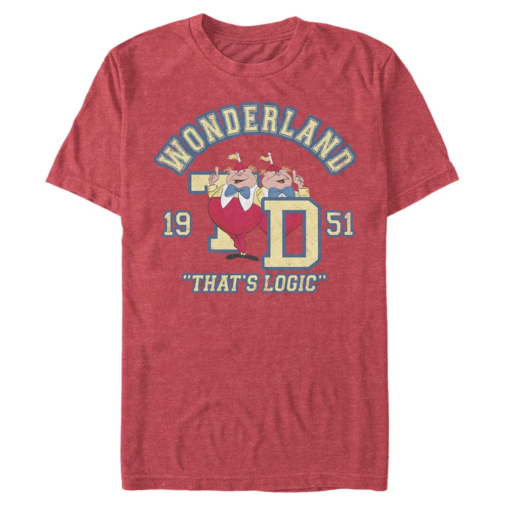Mad Engine Disney Pixar Alice in Wonderland Tweedle Collegiate Men's T-Shirt