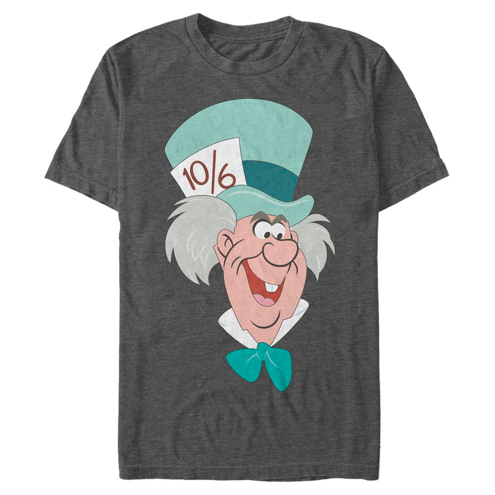 Mad Engine Disney Pixar Alice in Wonderland Mad Hatter Big Face Men's T-Shirt