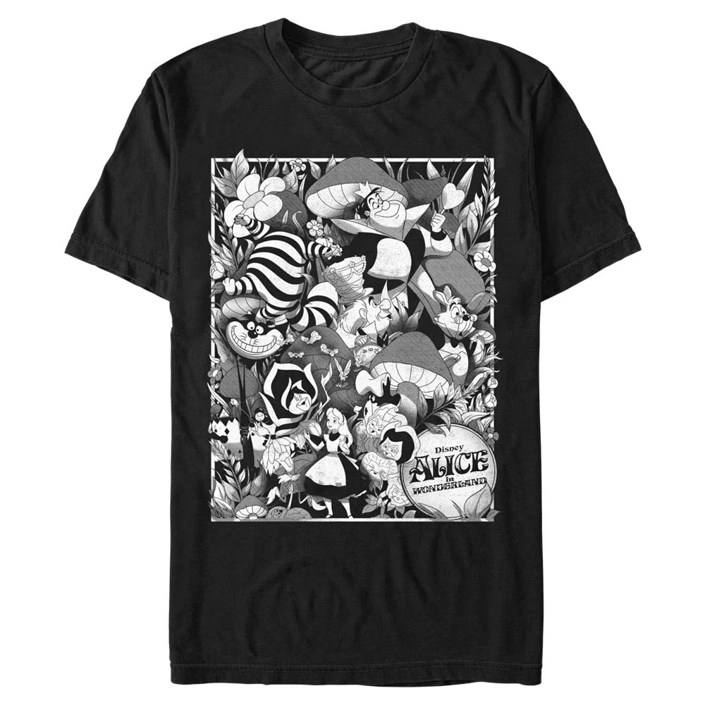 Mad Engine Disney Alice in Wonderland Black Alice Poster Men's T-Shirt