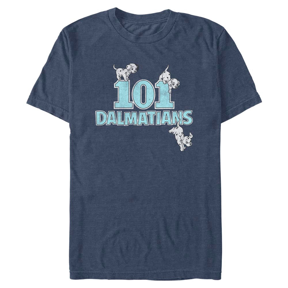 Mad Engine Disney Pixar 101 Dalmations 3 Pups and a Logo Men's T-Shirt